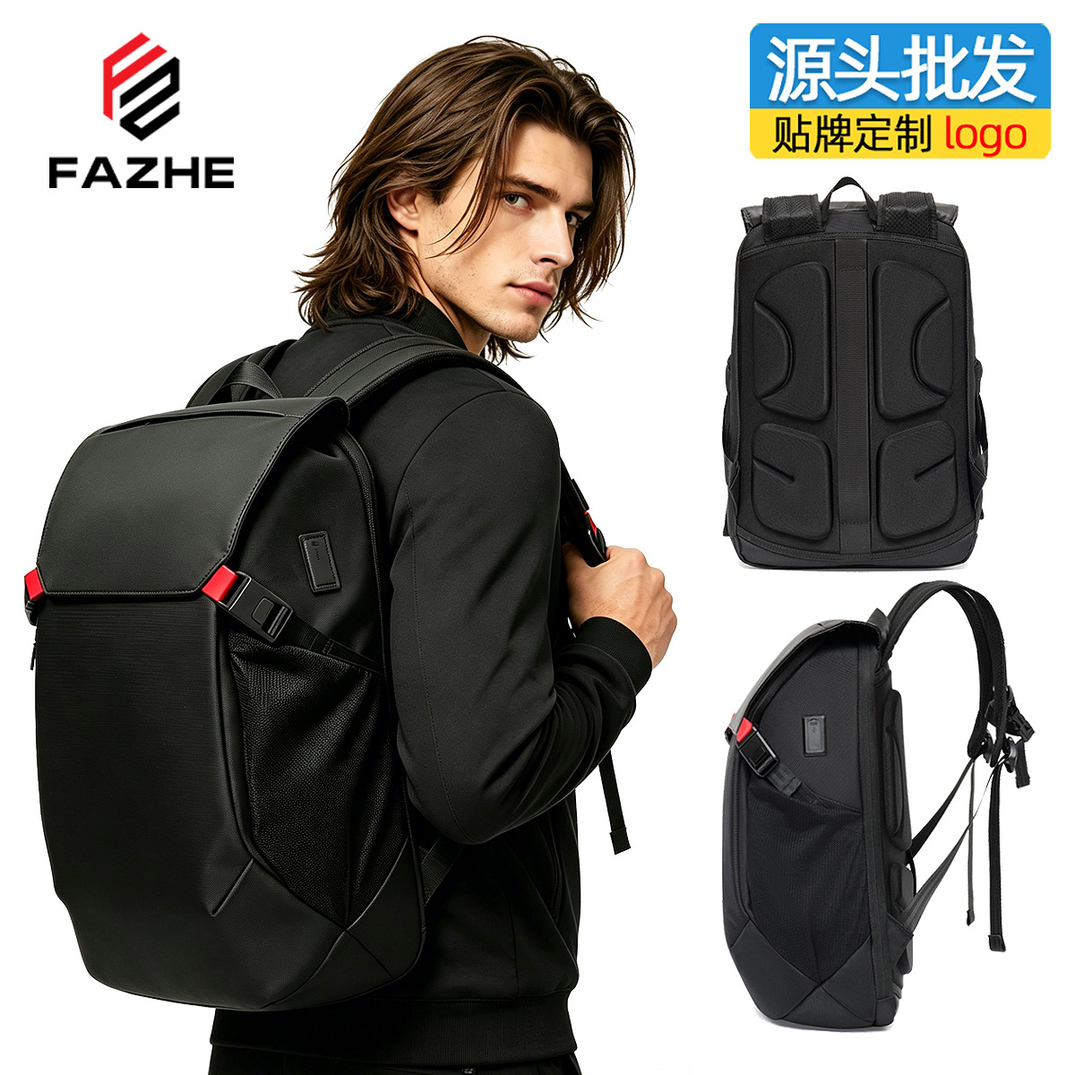 2026 Men's Multifunctional Outdoor Large-Capacity Travel Backpack Casual Waterproof School Bag Business Computer Backpack