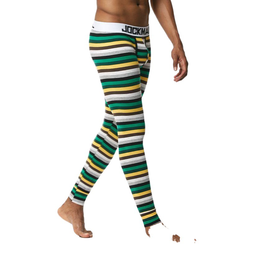 Pantalones calientes transfronterizos de los Hombres Calientes de JOCKMAIL delgados pantalones de algodón puro rayas U diseño convexo pantalones largos al por mayor JM1106