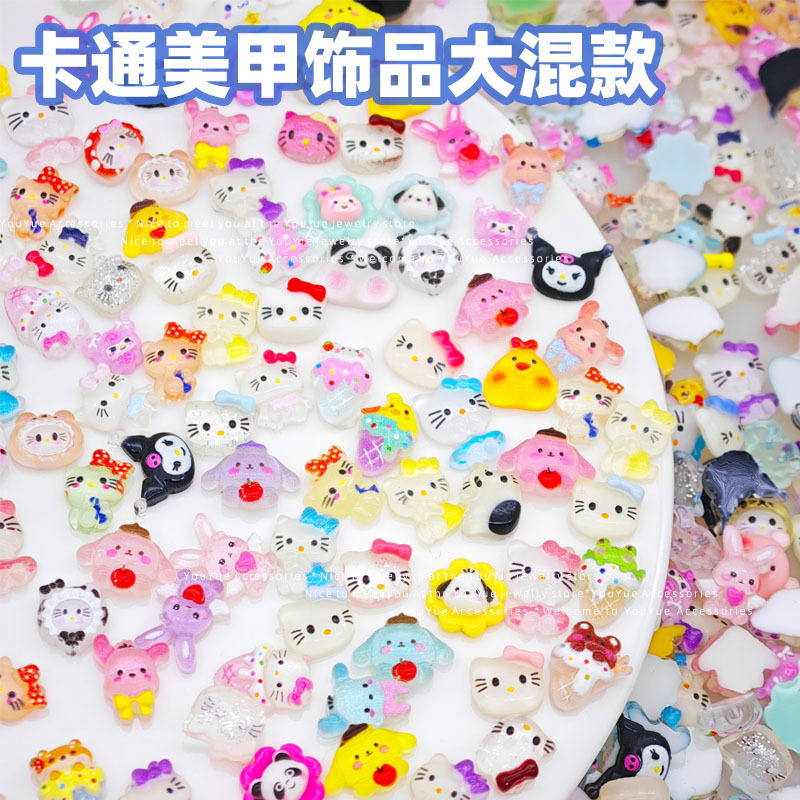Cross-Border Mixed Cartoon Nail Art Decorations, Mixed Sanrio Hello Kitty Nail Rhinestones, DIY Handmade Accessory Parts Cross-Border Mixed Cartoon Nail Art Decorations, Mixed Sanrio Hello Kitty Nail Rhinestones, DIY Handmade Accessory Parts