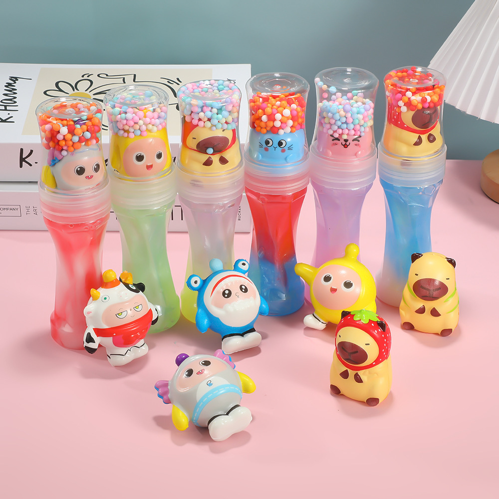 Antorcha de espuma de venta caliente transfronteriza slime barro de color descompresión manual no pegajoso rebote lento goma espumante juguetes para niños