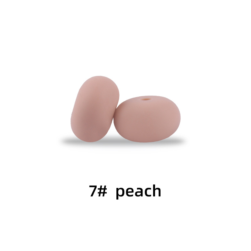 15mm silicona Abacus beads Spacer joyería tesoro molar juguete DIY chupete cadena collar accesorios de la joyería