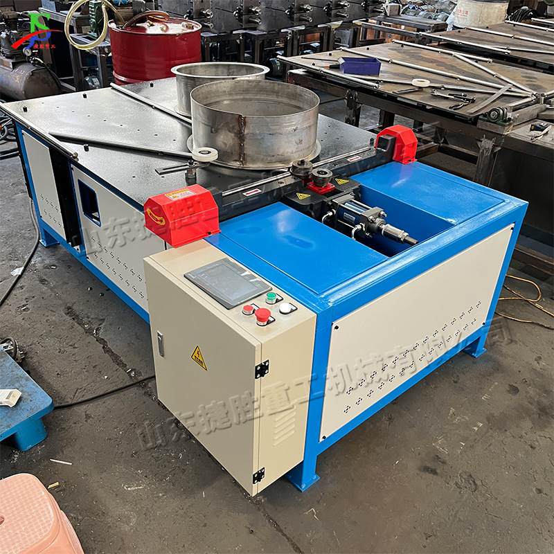 Máquina de enrollamiento de pieza de trabajo de barril redondo completamente automática para coletor de aire de escritorio de borde horizontal