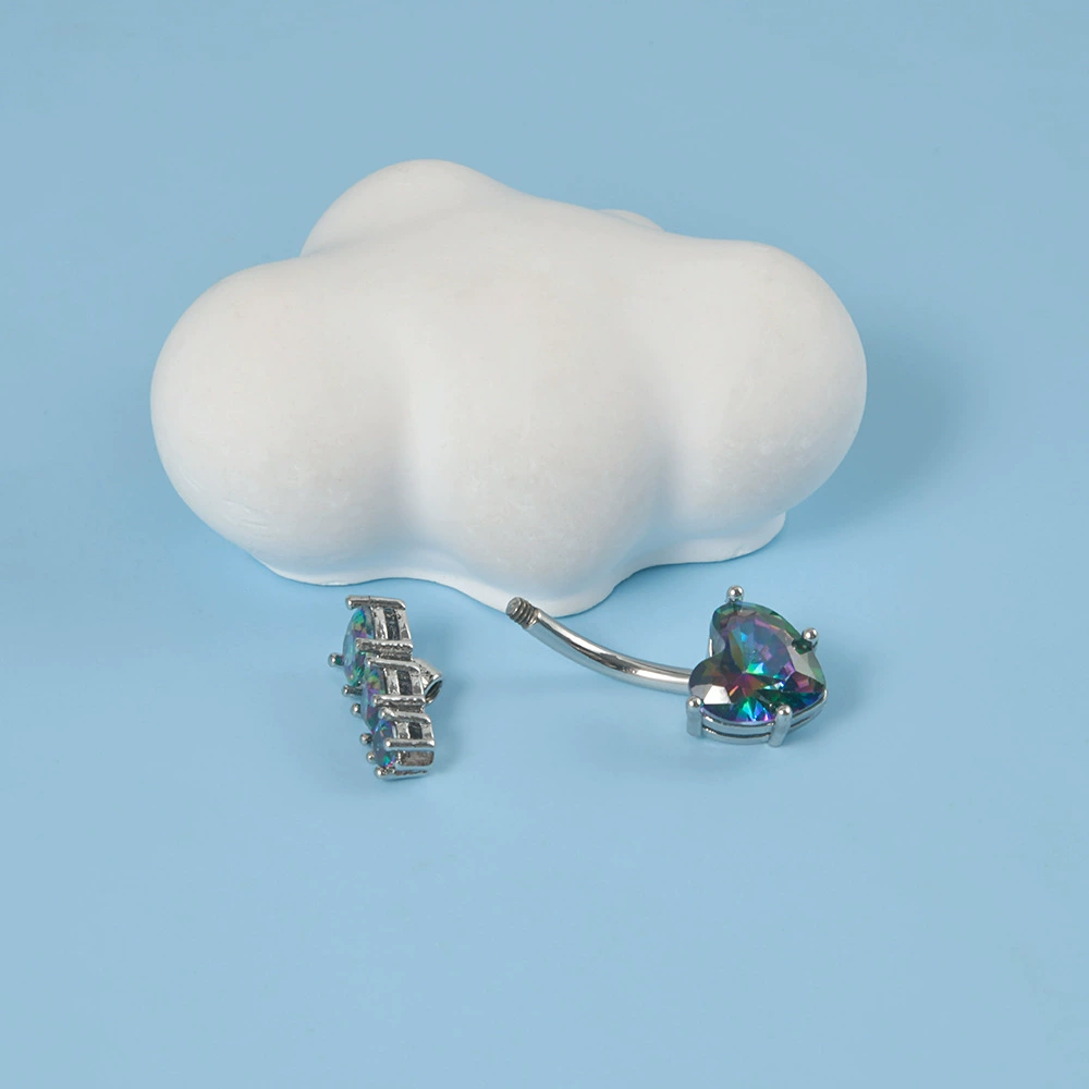(Cross-border trading), long belly button piercing drop-shaped with zircon