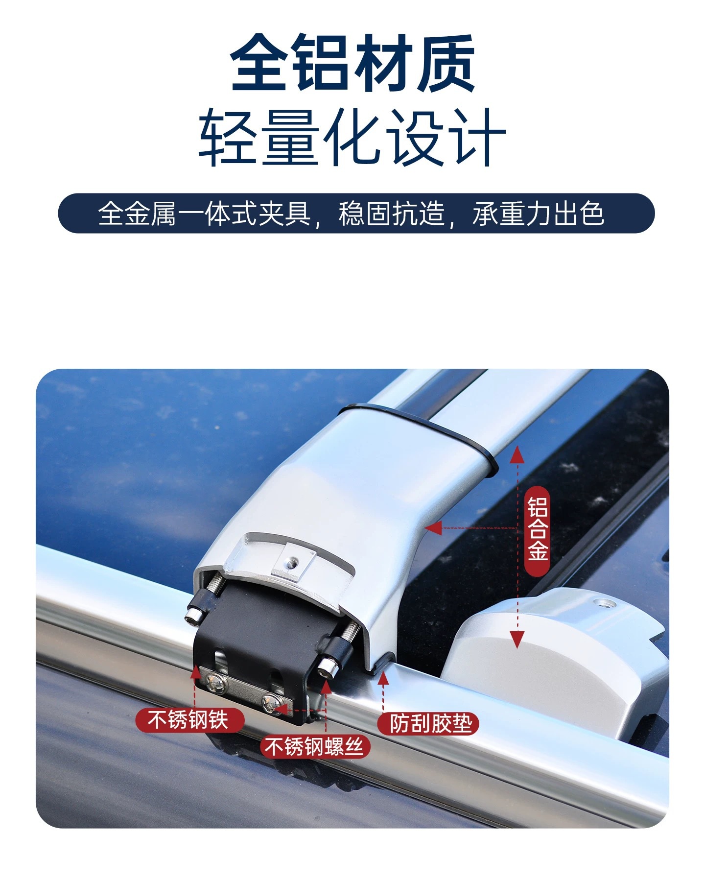 Silent vise type thickened aluminum alloy roof element PLUS Odyssey Elyson X1 Tang DM Song MAX crossbar frame