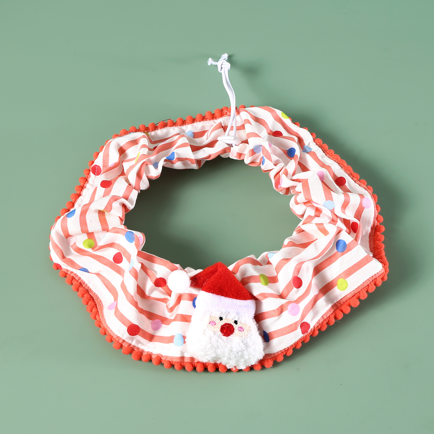Comercio exterior ondulado punto rayado bibita de Navidad mascota encaje conjunto de árbol de Navidad viejos collar de fotografía sombrero gato perro