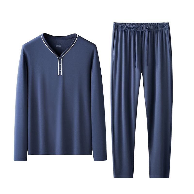 [Pocas cosas buenas] Austria Lanjing Modal otoño e invierno ropa de hogar informal para hombres puede salir traje de pijama