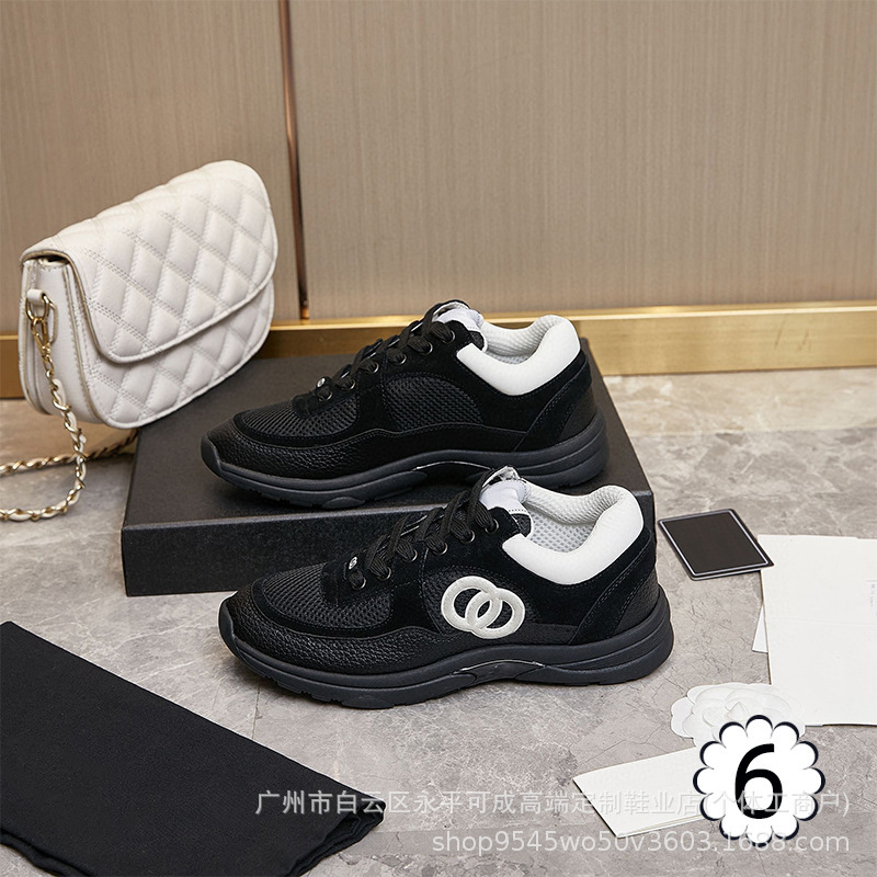 2025 New Style Small Fragrant Lace-Up Genuine Leather Color Matching Sports Shoes Canvas Running Shoes Couples Heightening Versatile Yoga Shoes 2025 New Style Small Fragrant Lace-Up Genuine Leather Color Matching Sports Shoes Canvas Running Shoes Couples Heightening Versatile Yoga Shoes