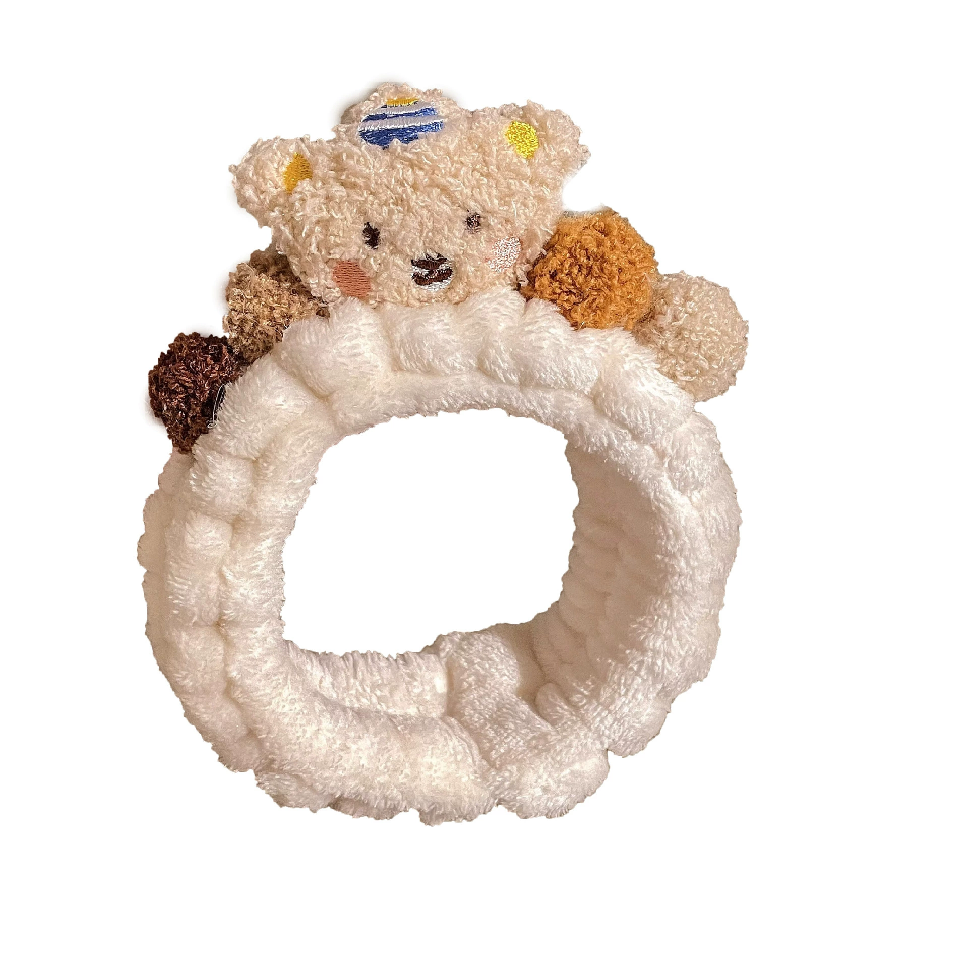 Фабрика источника, чтобы составить мультфильм милый медведь плюшевый ремень для волос животных фрукты серии для мытья лица и обруч для волос