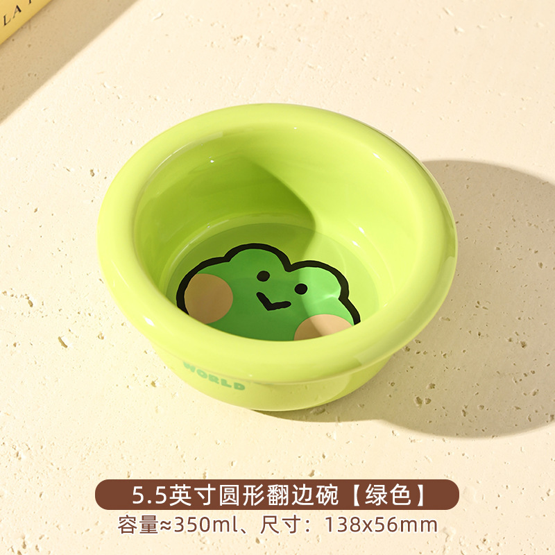 卸売ミニミニヒグマ新しい漫画かわいいセラミックボウル家庭用高価値サラダライスボウルハンドルボウル|undefined