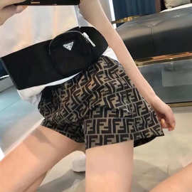 短裤女夏高腰宽松运动裤大码新款2023学生韩版显瘦字母休闲阔腿裤