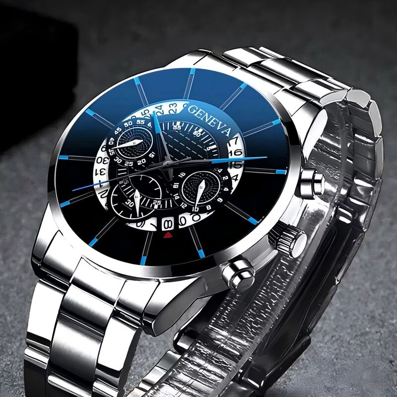 Wholesale Genuine Men's Watches with Dual Calendar, Business Style, Simple, Waterproof, Quartz Watch, Fully Automatic Non-Mechanical Quartz