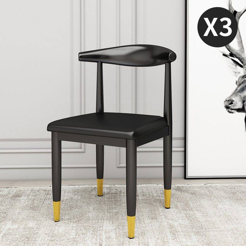Mesa de comedor silla de lujo ligera silla de cuerno casera respaldo escritorio para aprender maquillaje simple silla de negociación especial de restaurante moderno
