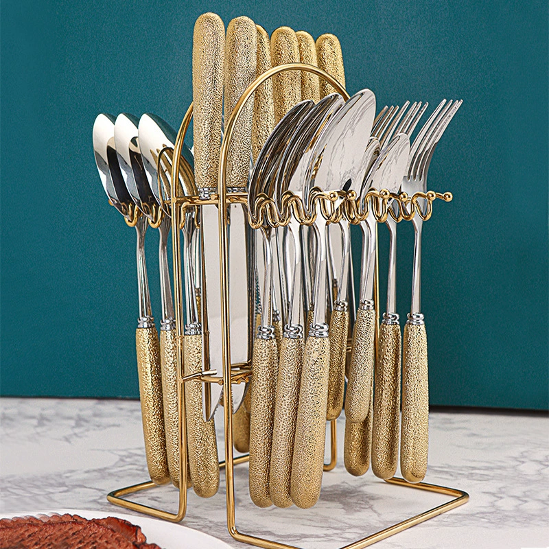 (Cross-border trading), ceramic set stainless steel, tableware, gift box, Amazon, 24 pieces