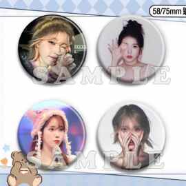 IU李知恩周边吧唧徽章胸章胸针镭射马口铁明星爱豆痛包书包挂件