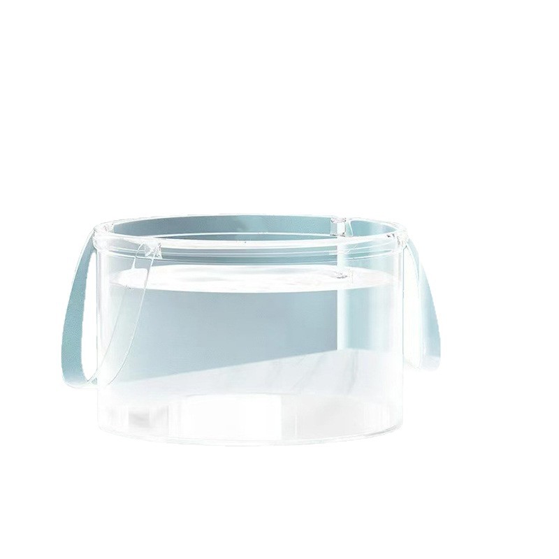 Cubo plegable portátil para el hogar, lavado de verduras para acampar, palangana de frutas portátil, artefacto esencial para picnic al aire libre transparente