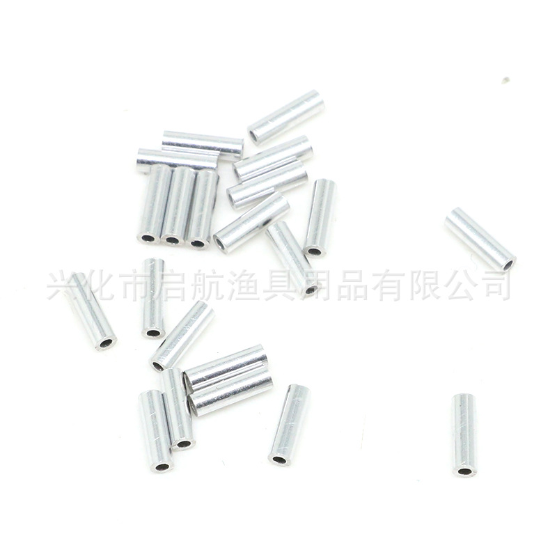 Cubierta de aluminio redonda con aparejos de pesca de una sola línea Accesorios de aluminio Tubo de clip Tubo de alambre de clip Funda de aluminio de un solo tubo Accesorios de grupo de pesca Línea de clip Tubo de aluminio de pesca en el mar redondo