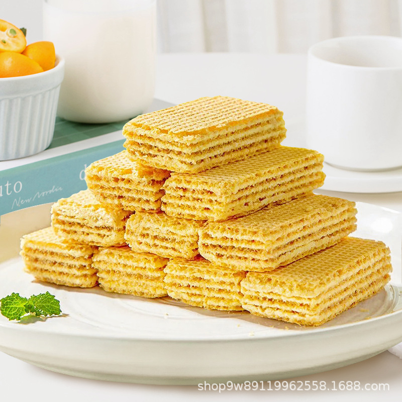 砂糖を添加していないトウモロコシの味の威化ビスケットは独立して包装します。