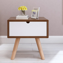 北欧床头柜全实木橡木整装家用卧室储物柜简约床边收纳小柜子抽屉
