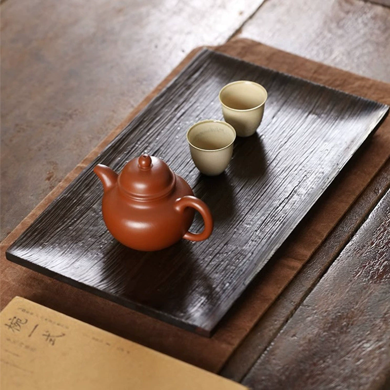 Wholesale ebony and solid wood all -in -one tea tray tea tray light luxury square storage inheritance plate kung fu tea dry