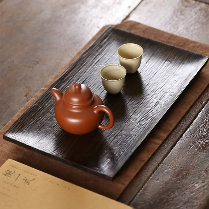 Wholesale ebony and solid wood all -in -one tea tray tea tray light luxury square storage inheritance plate kung fu tea dry