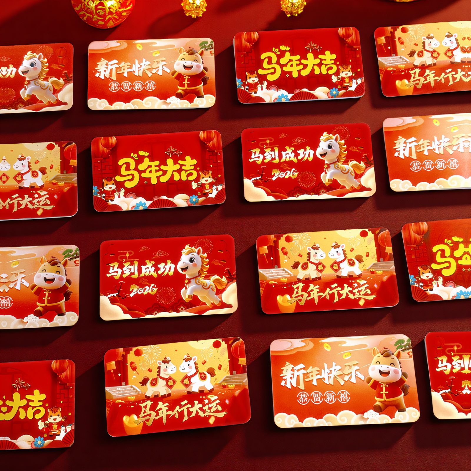 2026年新年刮刮卡马年diy 自制小学生奖励刮刮乐涂层年会抽奖