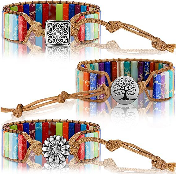 24g Weight Drawstring Bracelets Classification Casual Ethnic Style Geometric Emperor Stone Rope Knitting Drawstring Bracelets