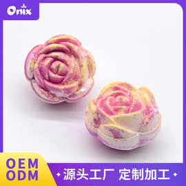 跨境情人节玫瑰花浴盐球花异形汽炮弹留香持久多泡泡澡球厂家香薰