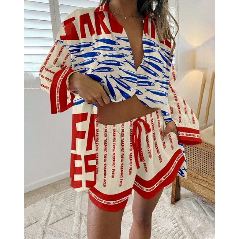 Cross-Border European and American Style Personalized Digital Print New Casual Summer Tops Women's Outfit Pod Custom-Made