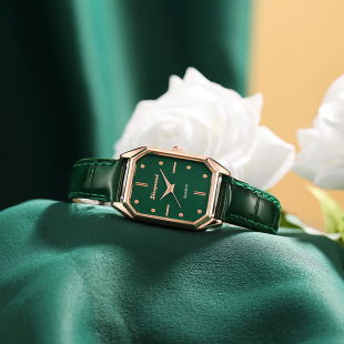 2022 Tiktok and Kuaishou Influencer Gorgeous Small Green Women's Quartz Watch Square Women's Watch