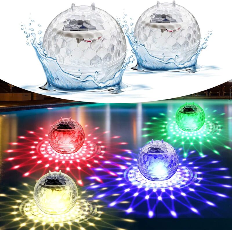 ソーラープールライト LED カラフルなフローティングライト プールライト ダイビングライト アクアリウムライト 中庭装飾ライト 雰囲気ライト|undefined