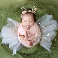 新生的儿摄影珍珠主题毯子影楼婴儿宝宝拍照相服装套装满月照道具