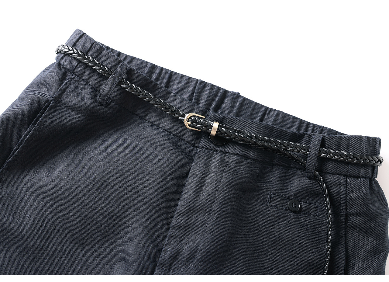 Quần culottes nữ ống rộng dáng suông, cạp cao, chất liệu tencel linen thoáng mát, phù hợp mùa hè — Xanh lông mòng đen chi tiết 24