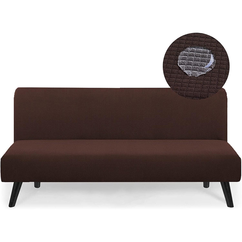 Impermeable no apoyabrazos sofá cubierta elástica todo incluido plegable sofá cama cubierta anti-gato rasguño mascota sofá cojín sofá cubierta
