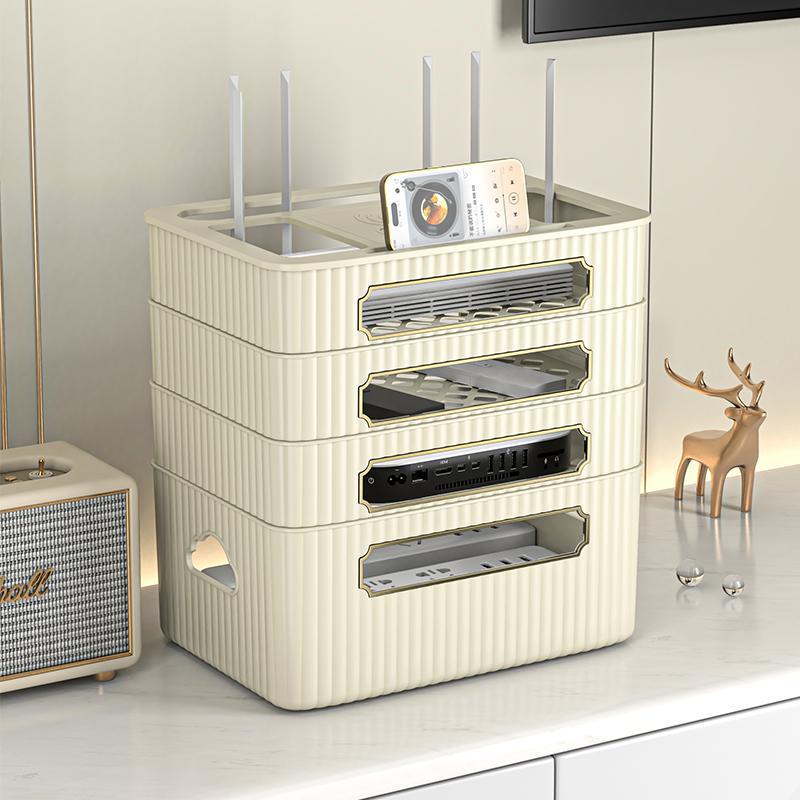 New Wifi Wireless Router Set-Top Box Storage Box Optical Cat Tv Cabinet Placement Rack Socket Wire Organization