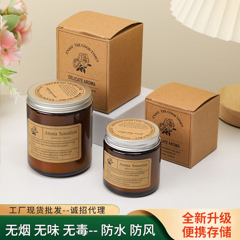 Manufacturer Wholesale Scented Candle Indoor DIY Handmade Smokeless Soy Wax Birthday Romantic Fragrance Gift Souvenir