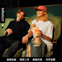 捷展男装|美式西海岸潮牌套头纯色T恤2026夏季新款220g精梳棉短袖
