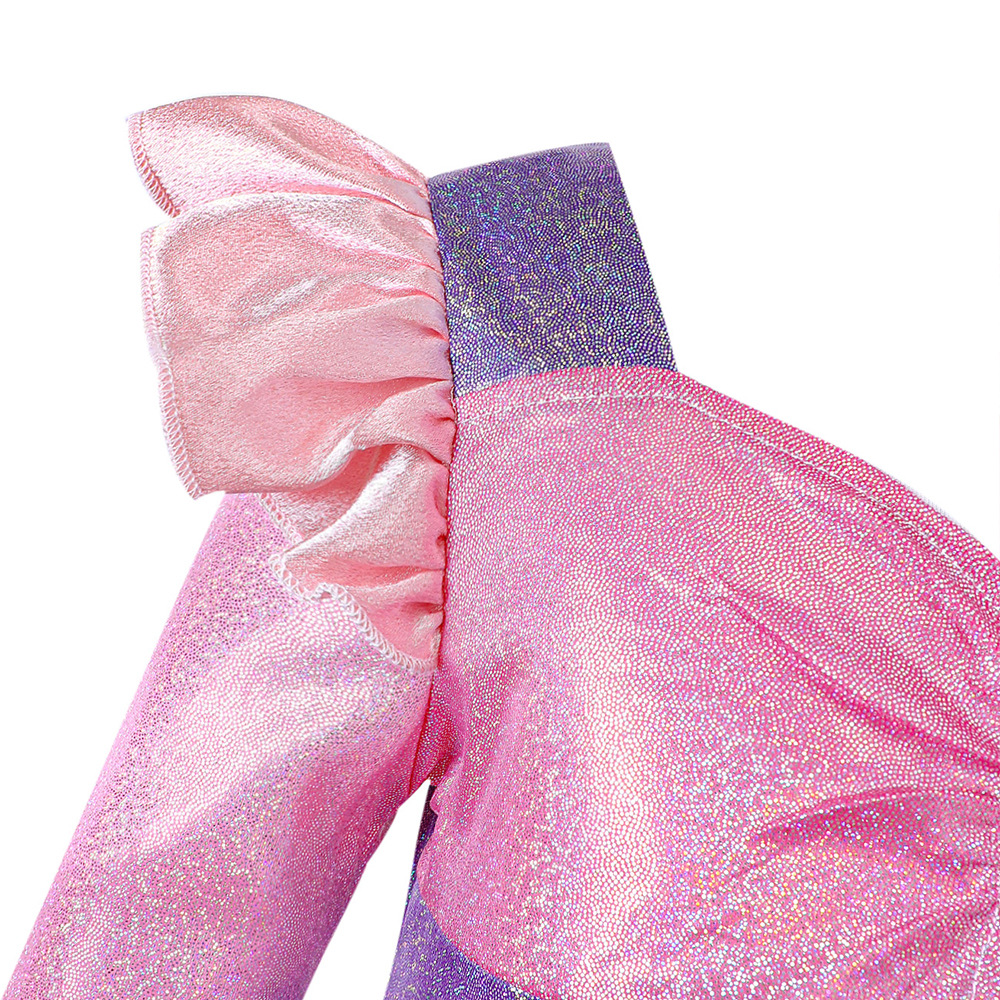 Vêtements pour enfants EW Nouveau produit pour filles Printemps et automne Robe de princesse à épissure sirène DQ1614-C_voghion.com