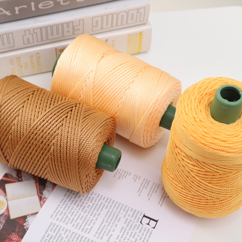 丝光棉麻线冰丝线冰麻线手工编织帽子鞋子包包杯子垫diy色彩毛线