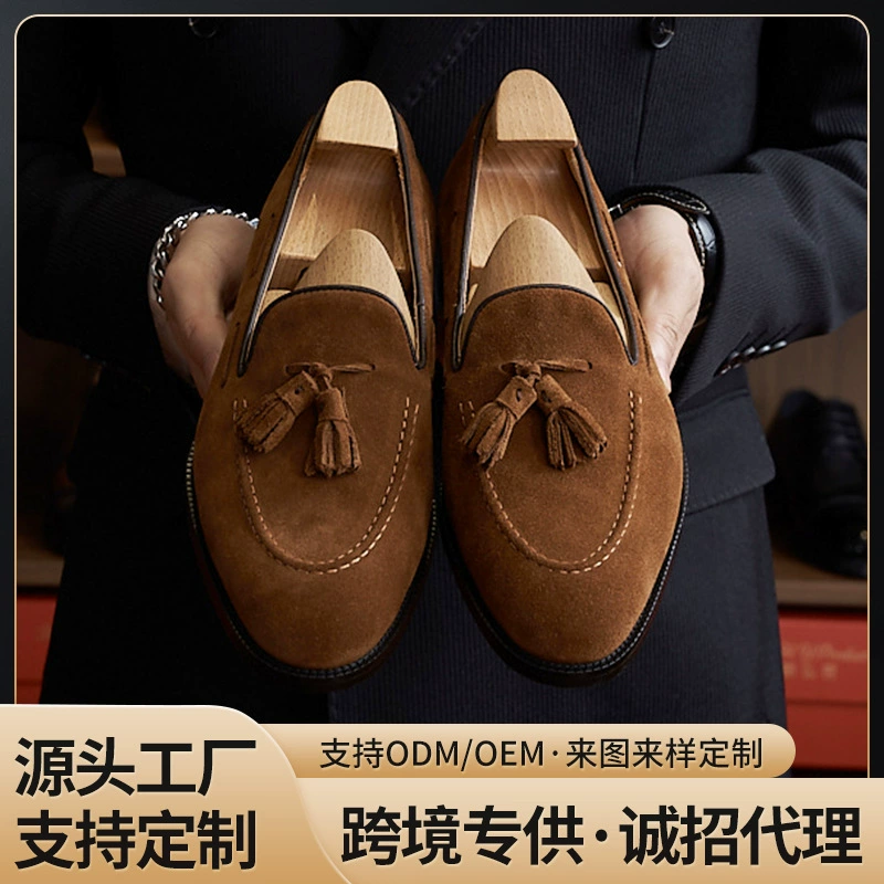 Мужские кожаные ботинки Lefu итальянские туфли ручной работы