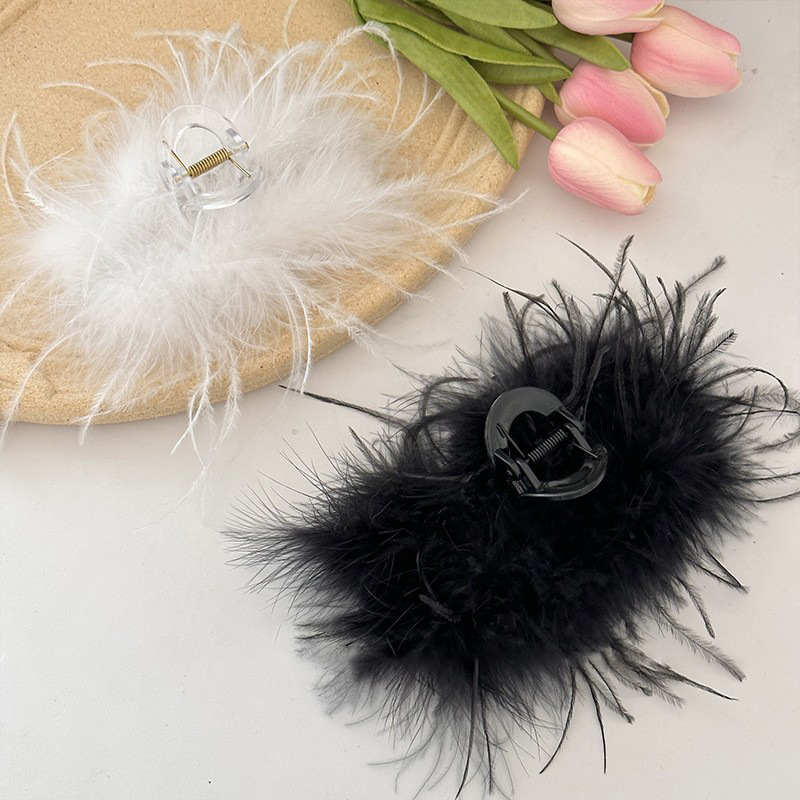 Clip de plumas super inmortal gran tamaño de alta sensación de cabello, clip de cabello de tiburón, clip de cabello negro al por mayor