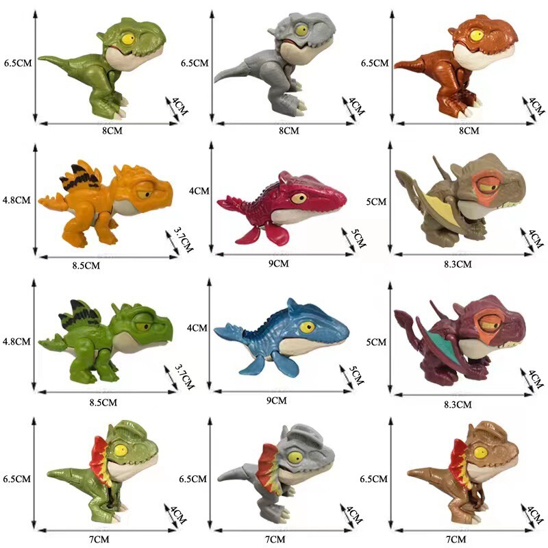 Dinosaur Toys That Bite Fingers, Cross-Border Wholesale, Realistic Dinosaur Toys for Children, Q-Version Dinosaur Blind Bags
