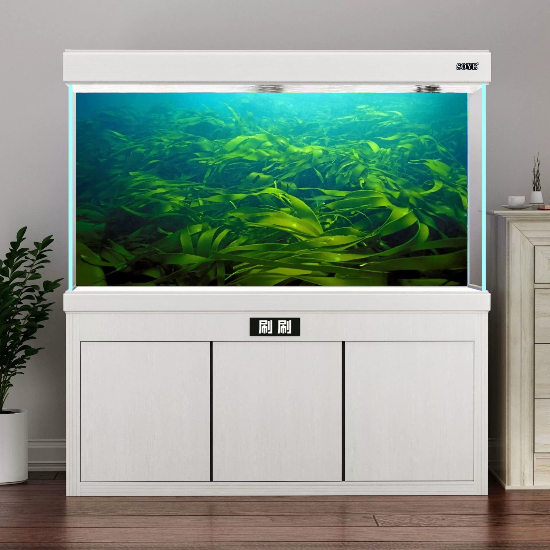 Аквариум, наклейка, трёхмерные декорации, 3D