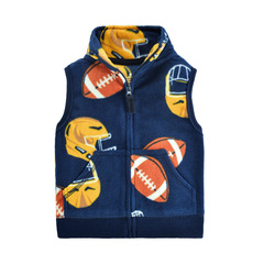 Wholesale OEM Plush Fleece Baby Vests for Autumn/Winter, Zipper Cardigans, Outerwear for Kids