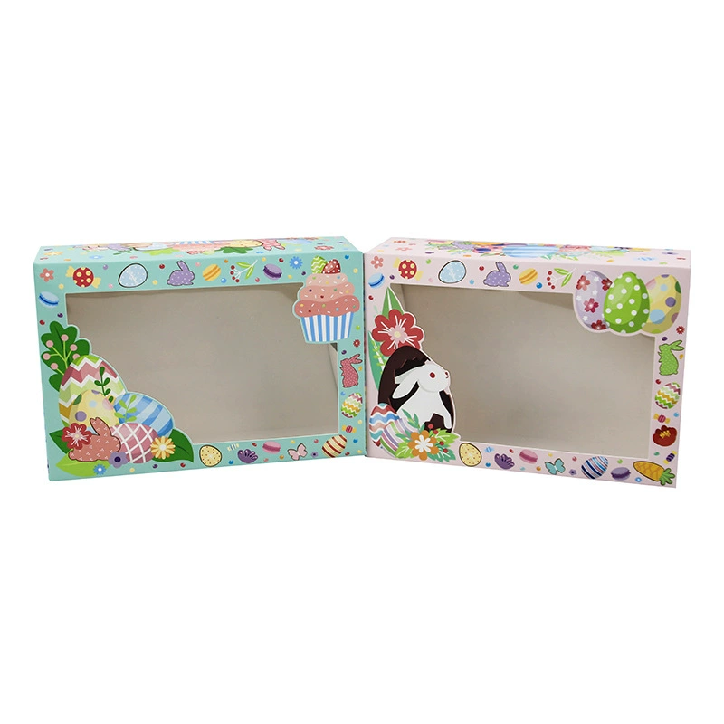 Пасхальный кролик дизайн печенья коробка торт коробка с окном пасхальная вечеринка коробка конфеты подарочная коробка