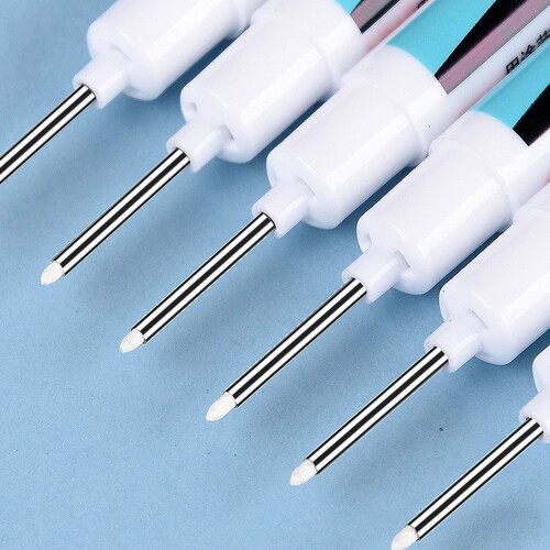 White marker long tip fine tip marker pen extended punch pen dark surface deep hole marking small tip line pen
