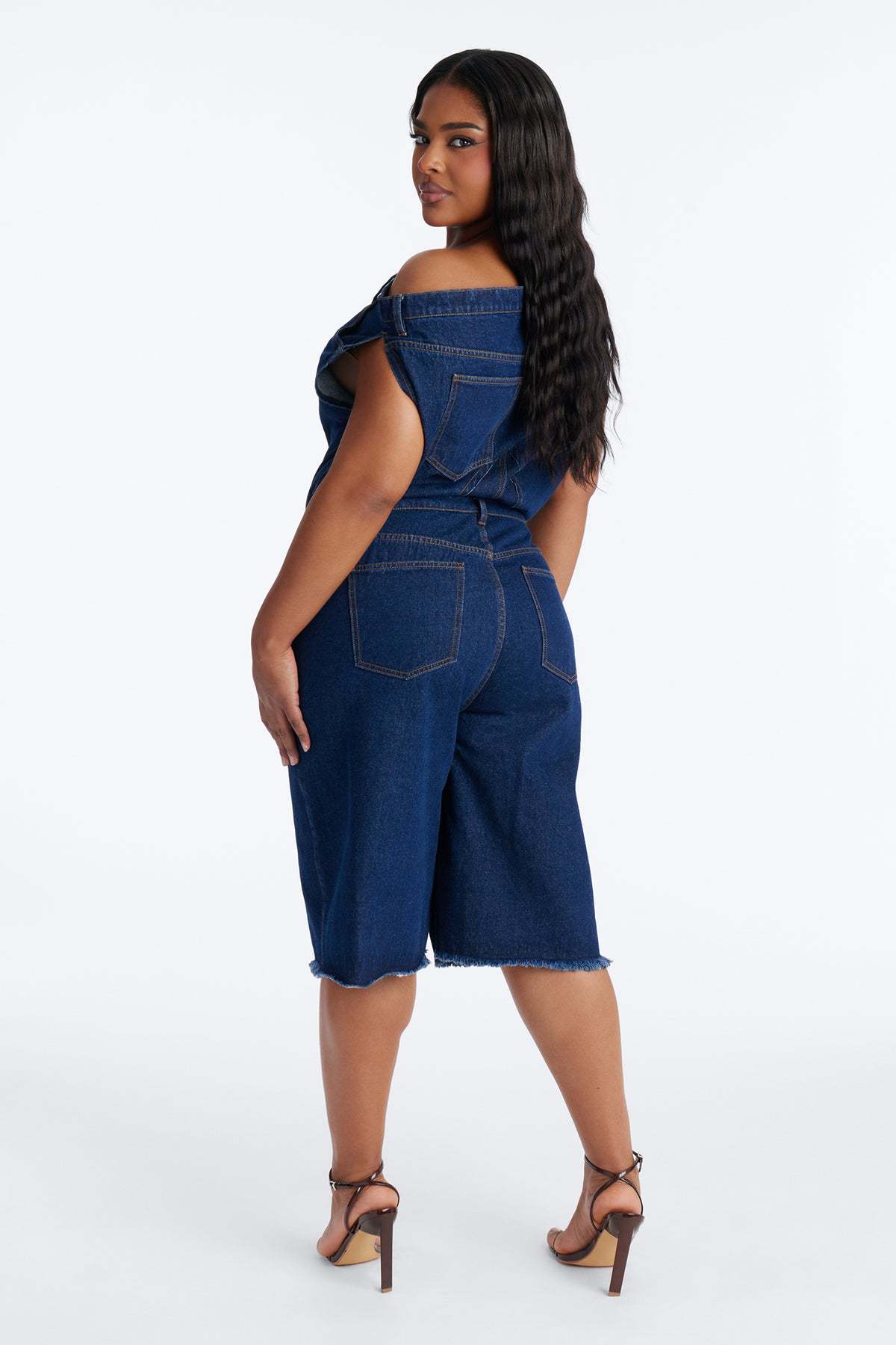 Women's Strapless Off-Shoulder Slim Fit Denim Jumpsuit Casual Fashion American Style New_ecoleips.com