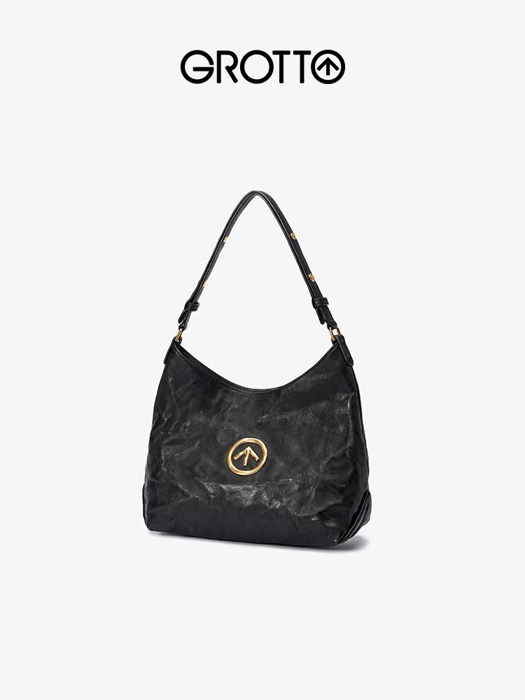 Г Bag из черной каменной кожи Г Ле, сумка-хобо, кожаная натуральная кожа под цвет овощной кожи, плечевая сумка-тоут, сумка для commuter, женская сумка