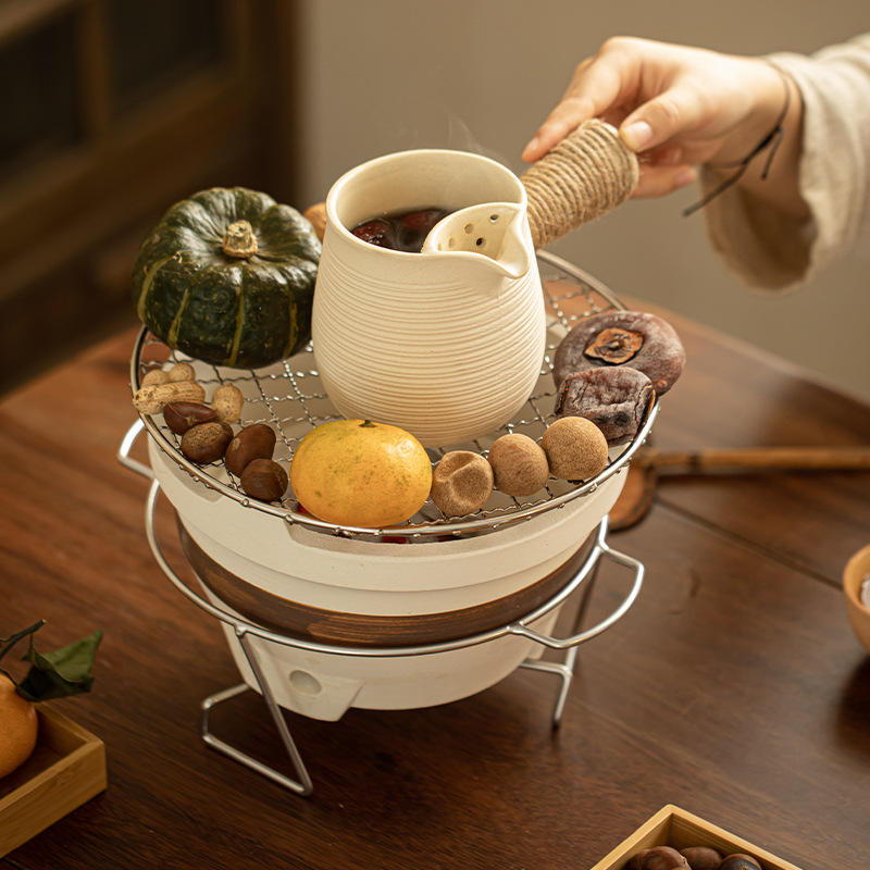 Estufa tetera estufa de carbón hogar al aire libre portátil seco quema salud olla Internet celebridad asado leche tetera traje