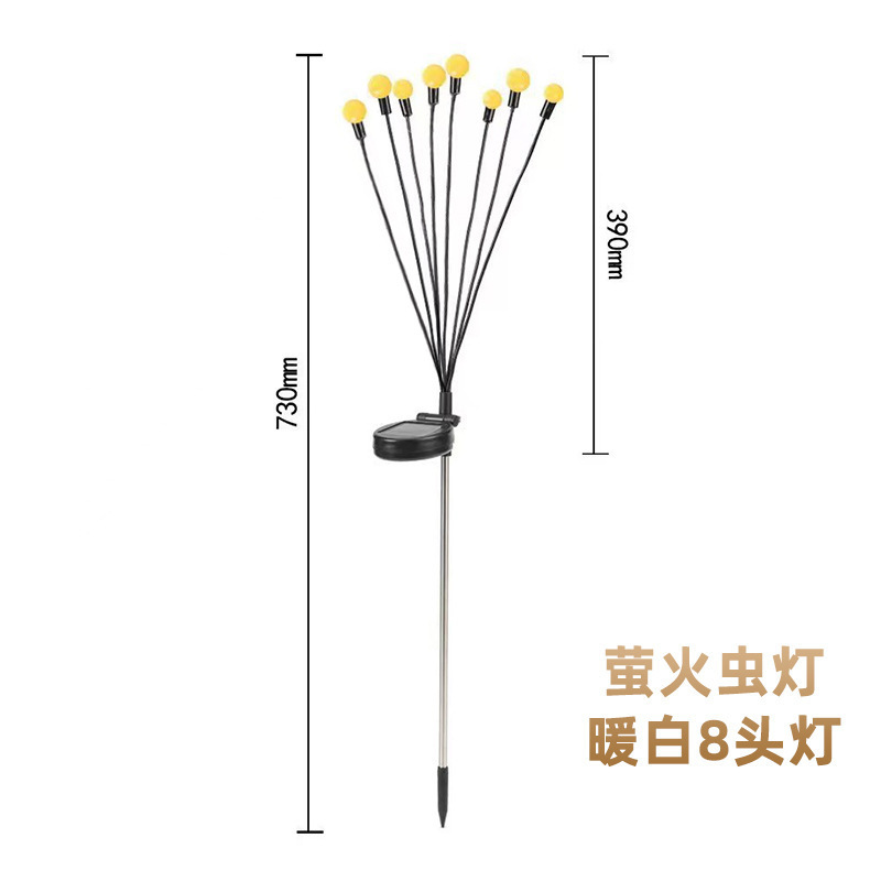 따뜻한 흰색 8 램프 헤드