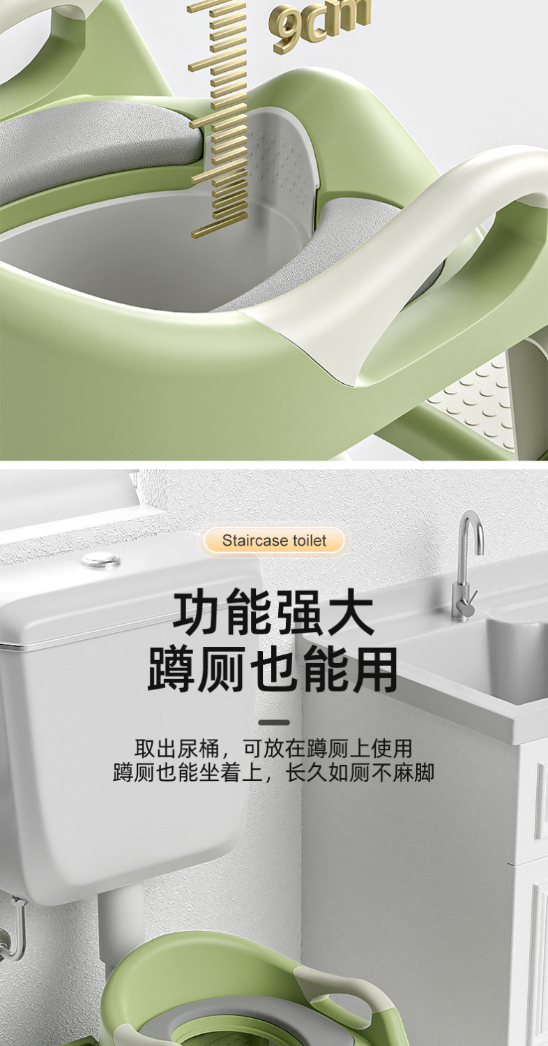 Children's step toilet, folding toilet for 3-6 years old, squat toilet, children's urine bucket, enlarged household toilet stool for children, wholesale undefined